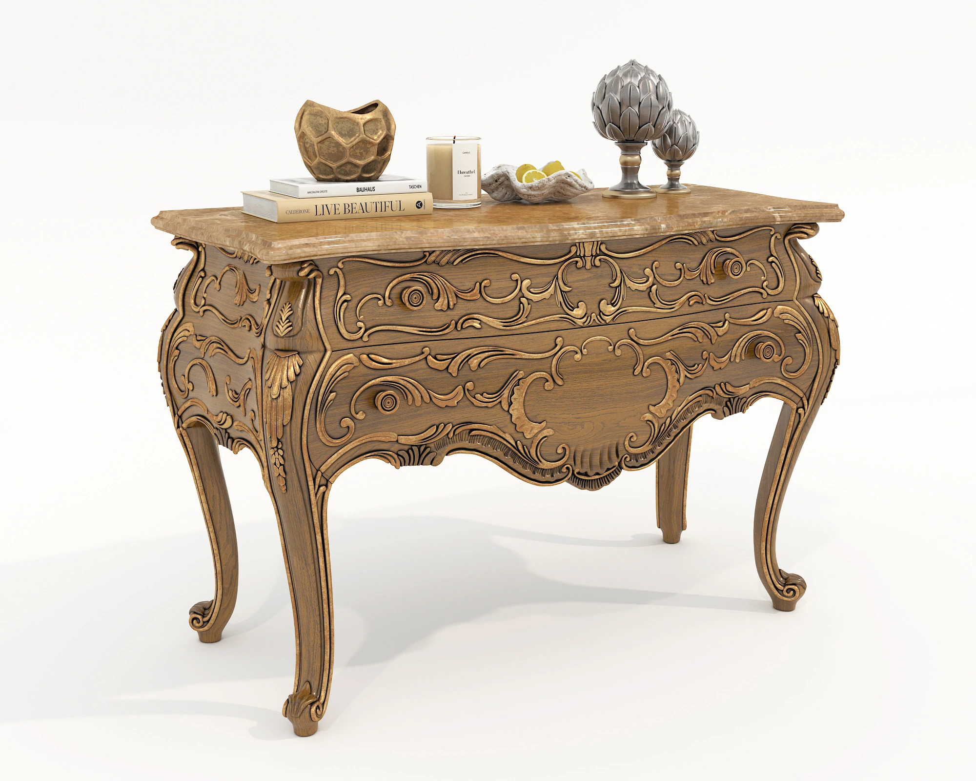 Arm&aacute;rio e Decora&ccedil;&atilde;o de estilo Cl&aacute;ssico Europeu 9 Modelo 3D .c4d .max .obj .3ds .fbx .stl .blend 