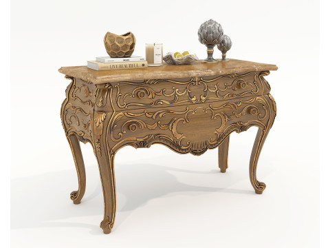 European Classic style Cabinet and Decoration 9 Model 3D