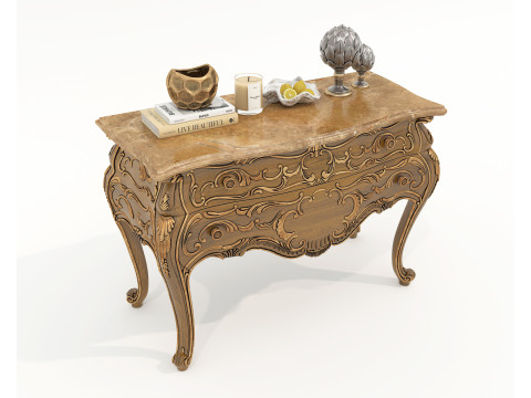 European Classic style Cabinet and Decoration 9 Modèle 3D