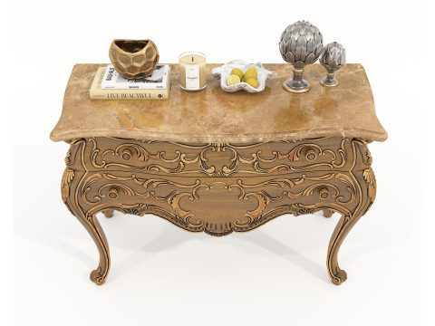European Classic style Cabinet and Decoration 9 Modèle 3D