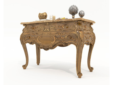 European Classic style Cabinet and Decoration 9 Modèle 3D