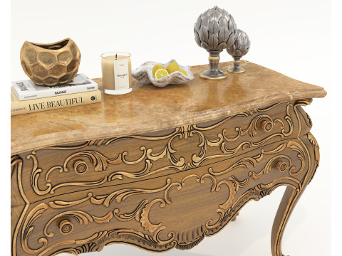 European Classic style Cabinet and Decoration 9 Modèle 3D