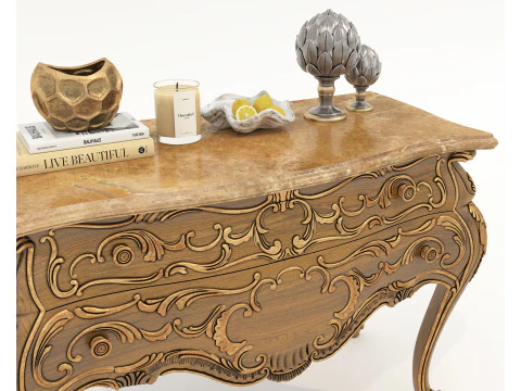 Arm&aacute;rio e Decora&ccedil;&atilde;o de estilo Cl&aacute;ssico Europeu 9 Modelo 3D