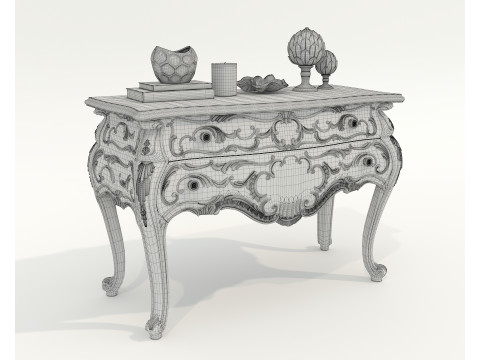 European Classic style Cabinet and Decoration 9 Modèle 3D