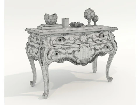 Arm&aacute;rio e Decora&ccedil;&atilde;o de estilo Cl&aacute;ssico Europeu 9 Modelo 3D