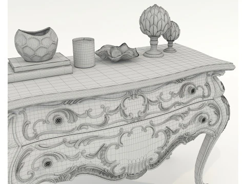 Arm&aacute;rio e Decora&ccedil;&atilde;o de estilo Cl&aacute;ssico Europeu 9 Modelo 3D