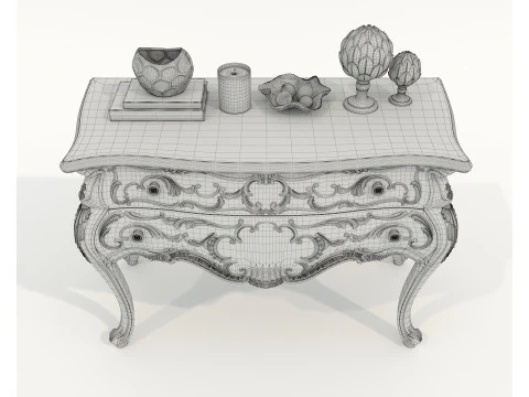 Arm&aacute;rio e Decora&ccedil;&atilde;o de estilo Cl&aacute;ssico Europeu 9 Modelo 3D