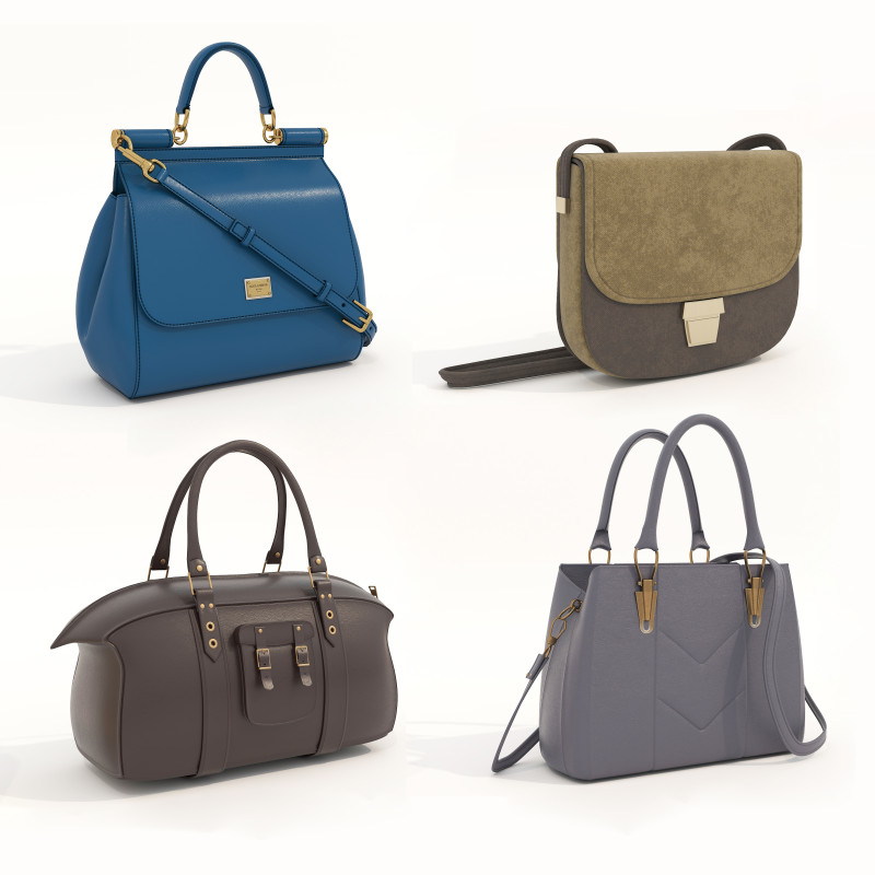 Fashion Handbag Collection 6 Modelo 3D .c4d .max .obj .3ds .fbx .stl .blend