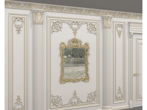 Wall Molding in Classic French Style 53 3D Model