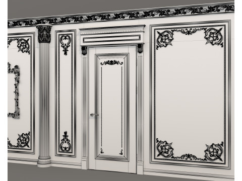 Wall Molding in Classic French Style 53 3D 模型
