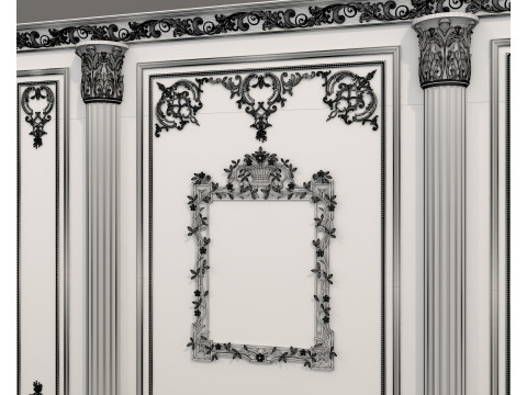 Wall Molding in Classic French Style 53 3D 模型