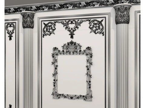 Wall Molding in Classic French Style 53 3D Model