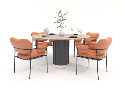 Modern Dining Table and Chairs 45 Modèle 3D