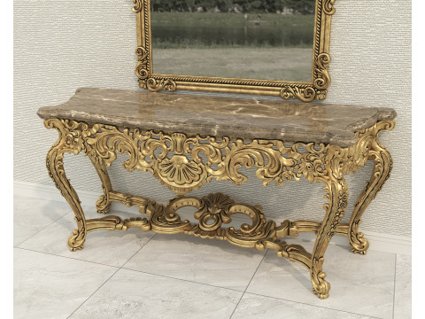 Classic European Style Console Table 12 Model 3D