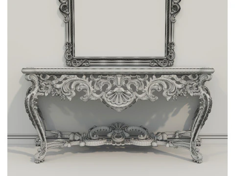 Consolle in stile classico europeo 12 Modello 3D