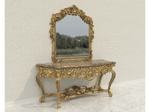 Classic European Style Console Table 12 3Dモデル