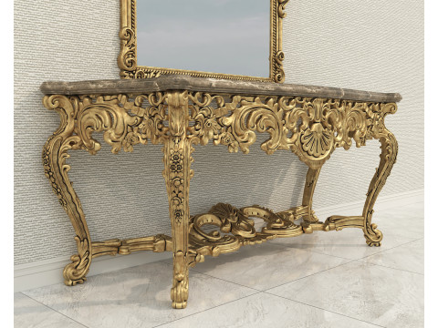 Classic European Style Console Table 12 Model 3D