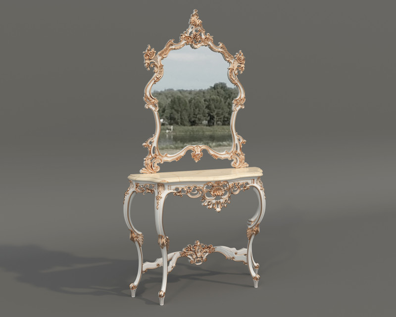 Classic European Style Console Table 13 Modèle 3D .c4d .max .obj .3ds .fbx .stl .blend