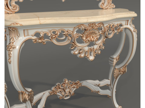 Classic European Style Console Table 13 Modèle 3D