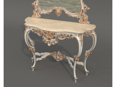 Classic European Style Console Table 13 Modèle 3D