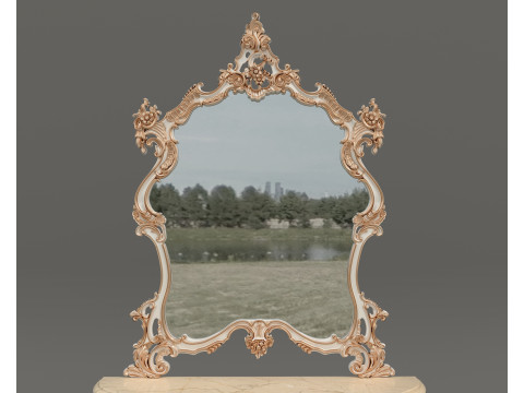 Classic European Style Console Table 13 Modèle 3D