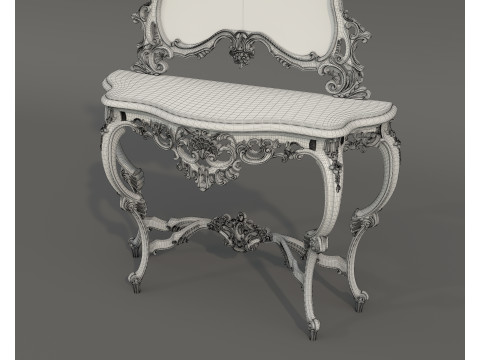 Classic European Style Console Table 13 Modèle 3D