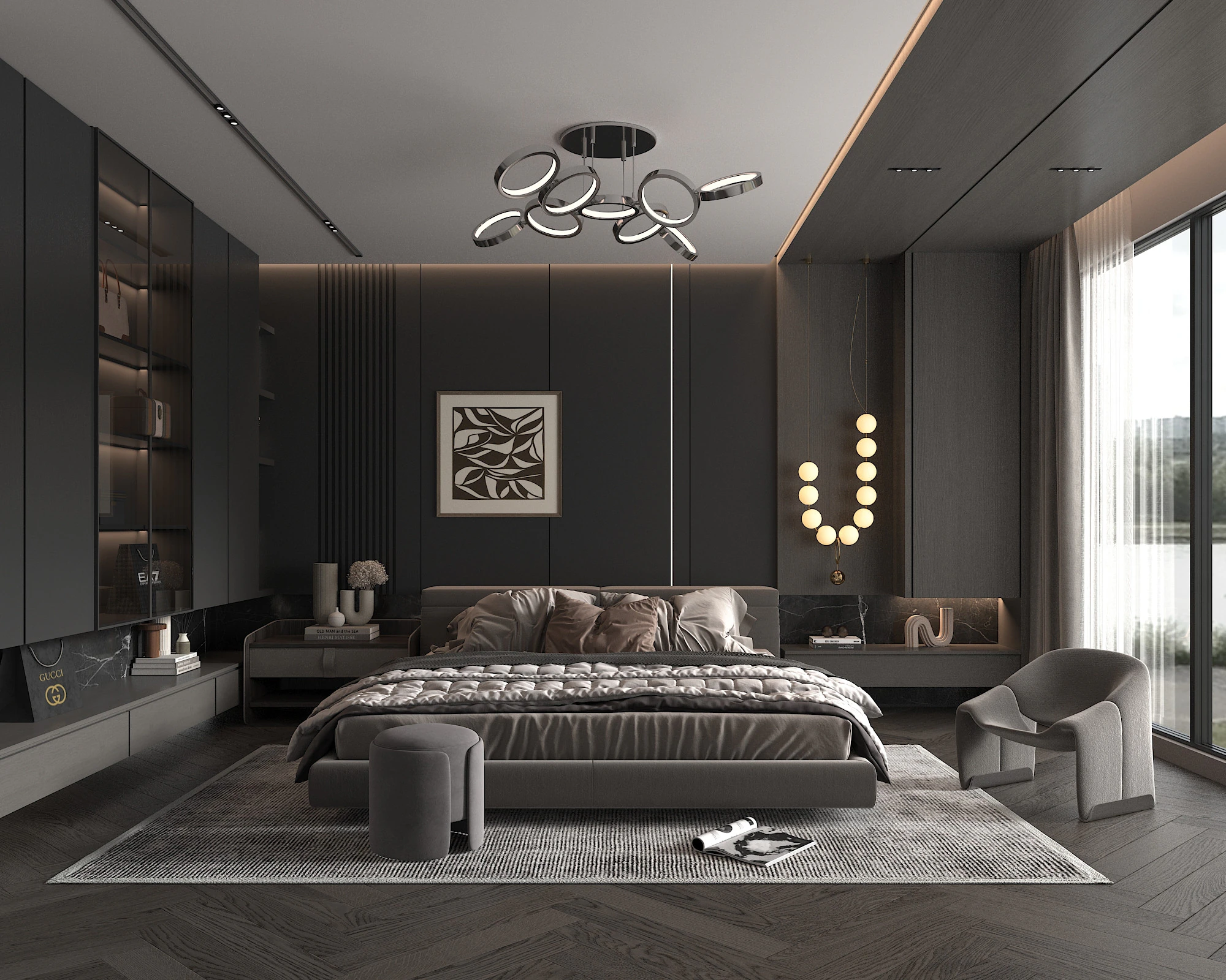 Cena Moderna Do Quarto 50 Modelo 3D .c4d .max .obj .3ds .fbx .stl .blend