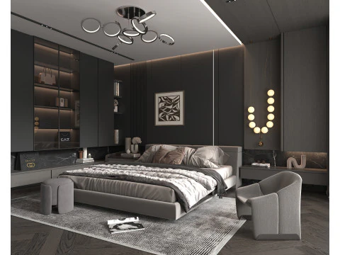 Cena Moderna Do Quarto 50 Modelo 3D