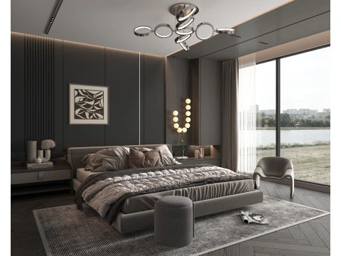 Cena Moderna Do Quarto 50 Modelo 3D