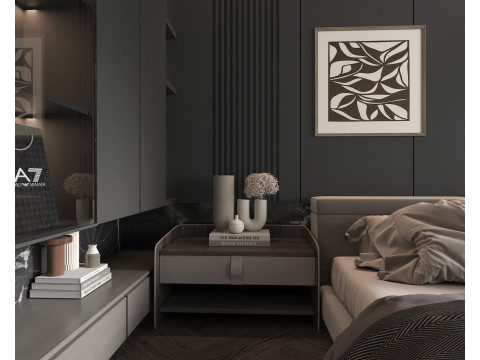 Modern Bedroom Scene 50 Modelo 3D