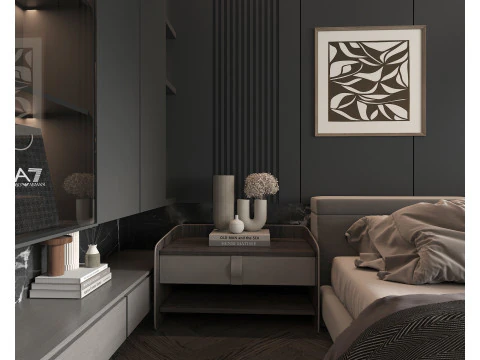 Cena Moderna Do Quarto 50 Modelo 3D