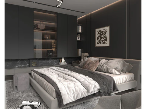 Cena Moderna Do Quarto 50 Modelo 3D