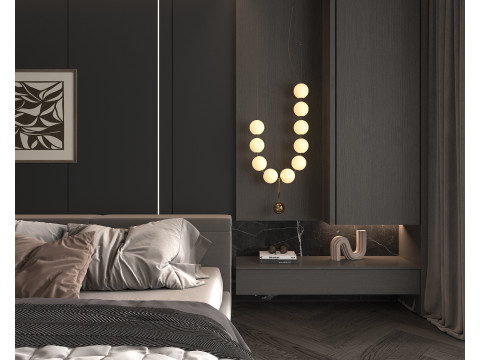 Modern Bedroom Scene 50 Modelo 3D