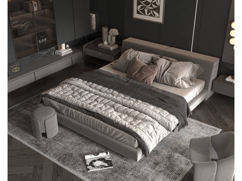 Modern Bedroom Scene 50 Modelo 3D