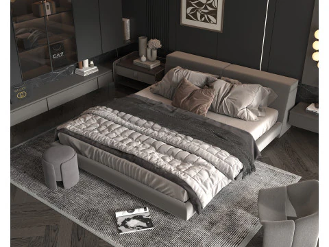 Cena Moderna Do Quarto 50 Modelo 3D