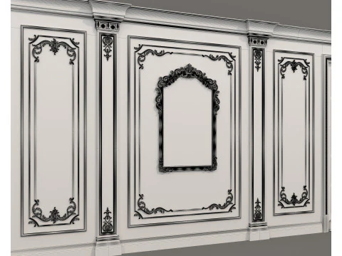 Wall Molding in Classic French Style 54 3D Model