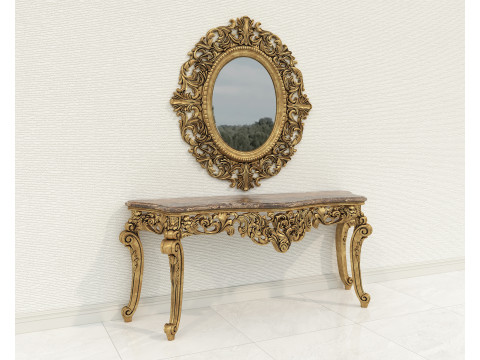 Classic European Style Console Table 14 3D Model