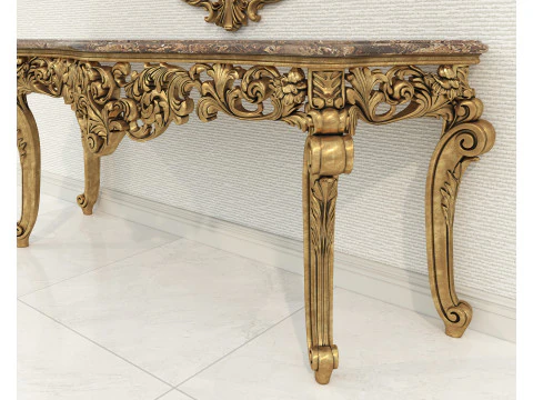 Classic European Style Console Table 14 3D Model