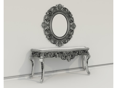 Classic European Style Console Table 14 3D मॉडल