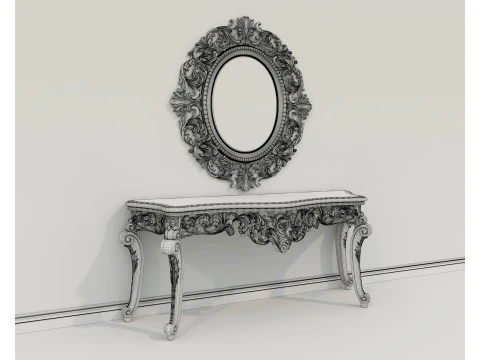 Classic European Style Console Table 14 3D Model