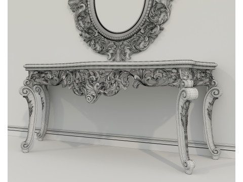 Classic European Style Console Table 14 3D मॉडल