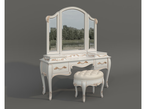 Classic European style Dressing Table 32 3D Model