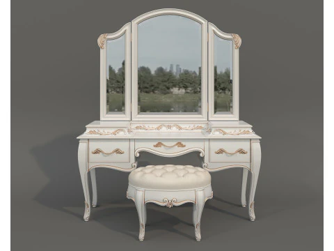 Classic European style Dressing Table 32 3D Model
