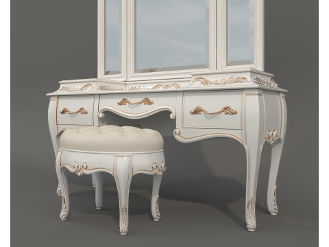 Classic European style Dressing Table 32 Modelo 3D