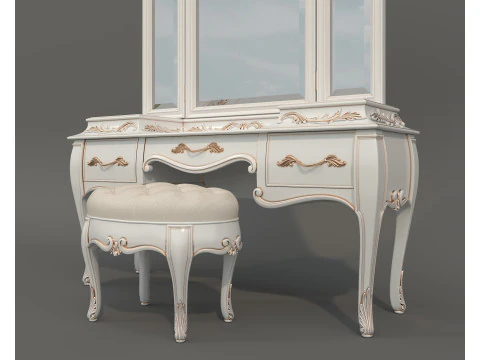 Classic European style Dressing Table 32 3D Model