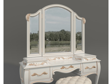 Classic European style Dressing Table 32 Modelo 3D