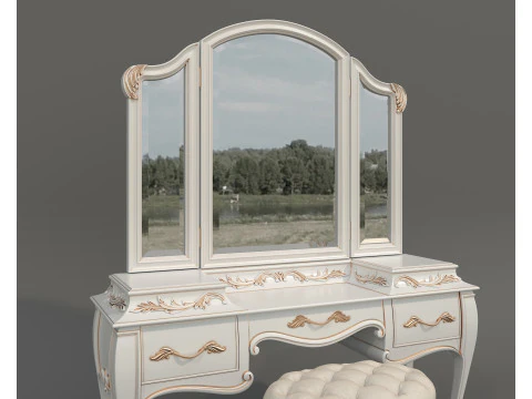 Classic European style Dressing Table 32 3D Model