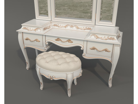 Classic European style Dressing Table 32 Modelo 3D