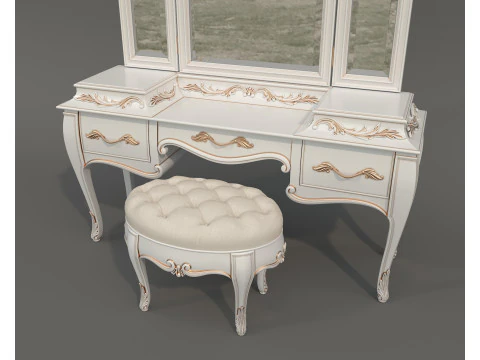 Classic European style Dressing Table 32 3D Model