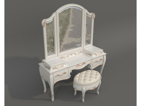 Classic European style Dressing Table 32 Modelo 3D